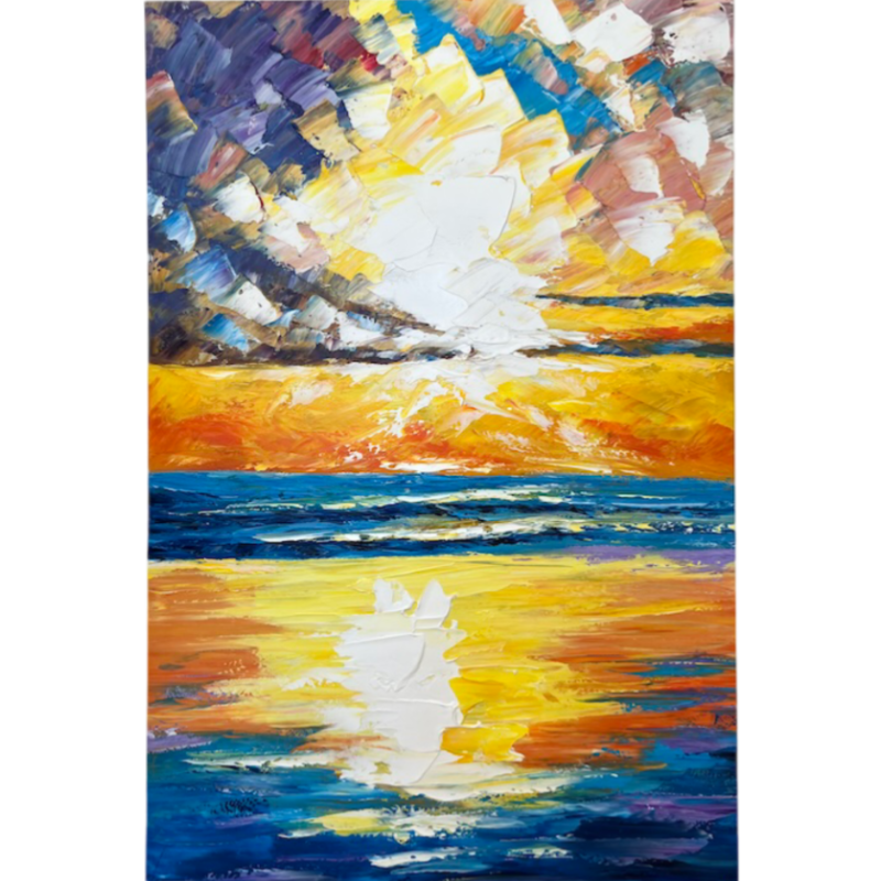 Oil Painting Sunset 001 image 0